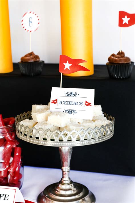Titanic Theme Naval Birthday Party Invitation Cake and Decor