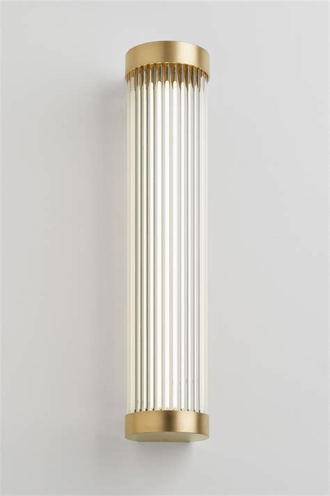 mercer long art deco wall lamp with glass tube rod nautic by tekna classic lighting bronze
