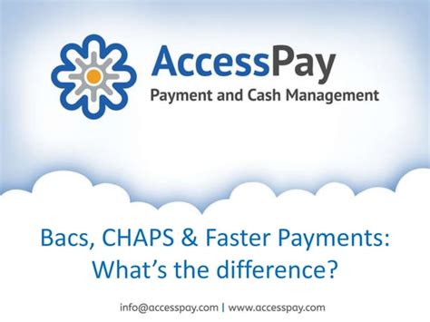 Bacs Chaps And Faster Payments Whats The Difference Ppt