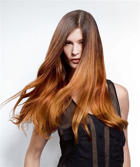 The long hair can go up against a wide range of looks. Long, auburn hair | Hairstyles | Hair-photo.com