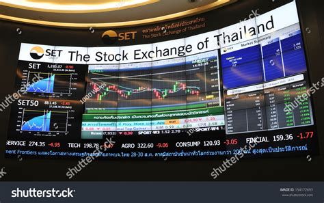 bangkok-aug-28-view-of-an-electronic-stock-board-of-the-stock-exchange-of-thailand-set-on