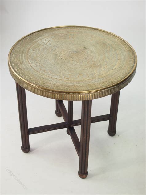Keya antique brass nesting coffee tables. Berber Benares Brass Tray Top Coffee Table - Antiques Atlas