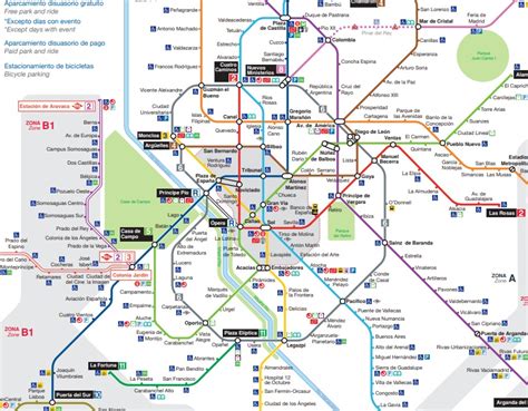 Madrid Public Transport Map Transport Informations Lane