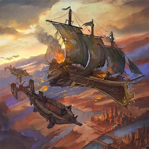 “space 1889” Sky Wolves In Action Steampunk Airship Steampunk Ship