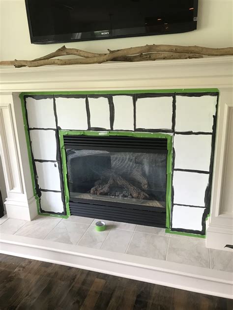 How To Paint Tile Around A Fireplace Life Love Larson