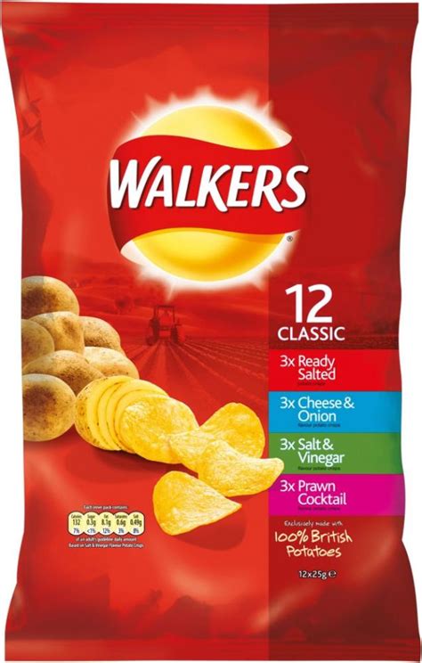 Walkers Crisps Variety 12 X 25g Approved Food