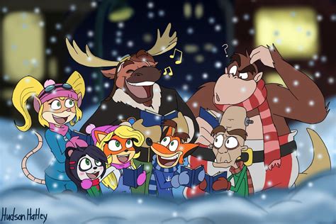 Winter Festival Christmas Carol Crash Bandicoot Characters Crash