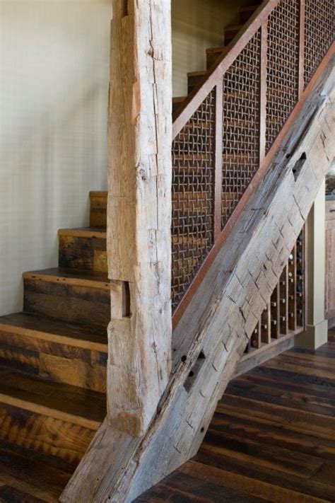 I've got an inexpensive fix that you can do yourself in this how to paint your stair banister post! rustic rails | Rustic staircase, Rustic stairs, Staircase ...
