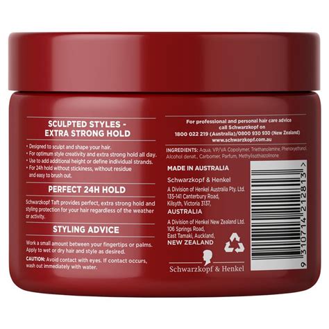 Because as a pioneer in the hair styling market, the brand is setting. Buy Schwarzkopf Taft Styling Gel Max Hold 500g Online at ...