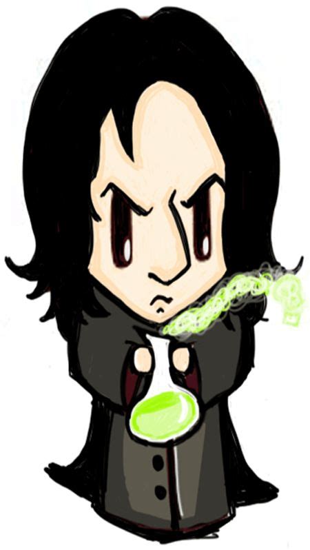 How to Draw Cute Chibi Severus Snape from Harry Potter in Easy Steps