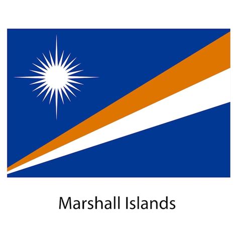 Bandeira Das Ilhas Mashall Do Pa S Ilustra O Em Vetor Vetor Premium