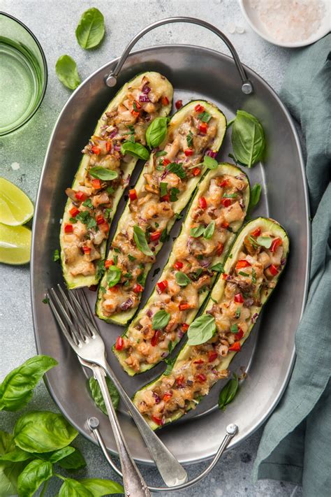 Low Carb Stuffed Zucchini Boats Delightfully Low Carb