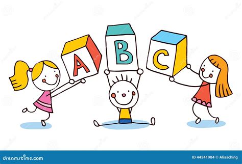 Abc Pone Letras A La Educación De Los Niños Ilustración Del Vector