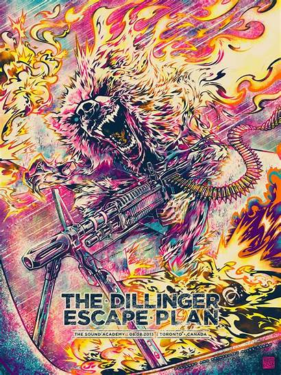 Escape Plan Dillinger Tsang Miles Poster Posters