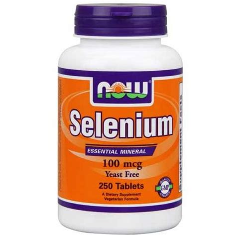 Selenium 100mcg 250 Tabs Now Foods