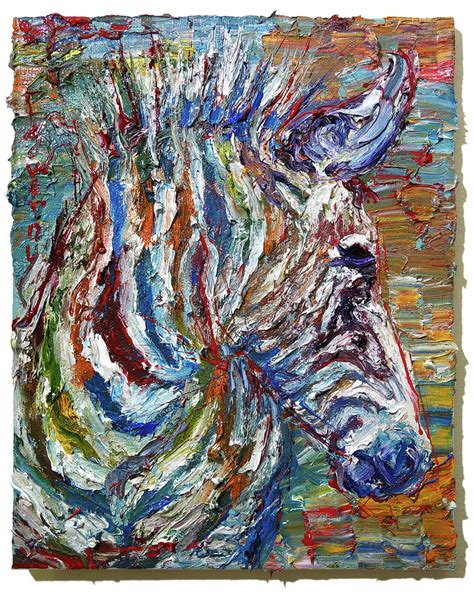 Hand Painted Impressionist Horse Oil Painting Modern Animal Wall Art
