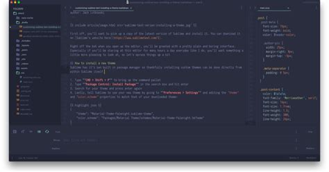 Sublime Text Basics Installing A Theme