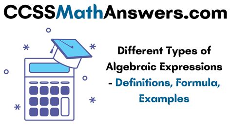 Different Types Of Algebraic Expressions Definitions Formula