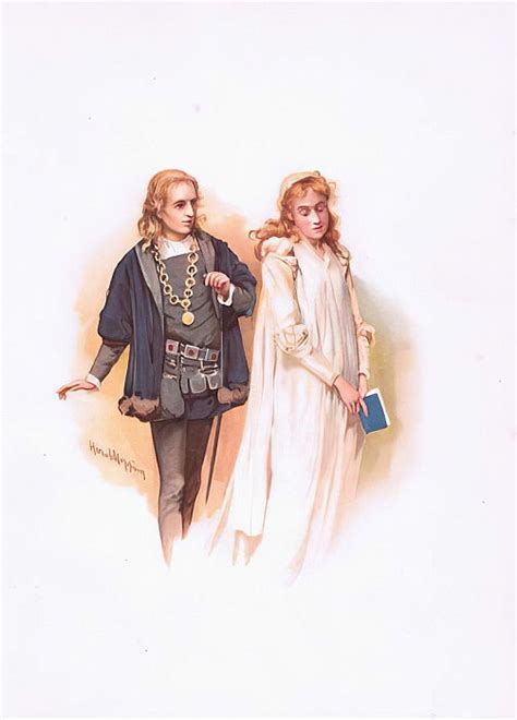 Hamlet And Ophelia Illustration From Hamlet