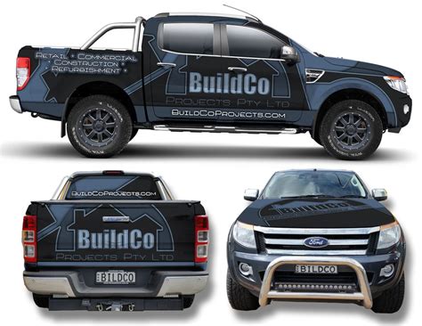 Bold Car Wrap For Construction Company To Stand Out Signage Contest