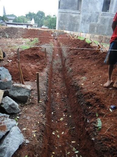 Pembersihan dan perataan lokasi membersihkan lahan pasangan bata 1 : Tahapan Pekerjaan Pondasi Rumah Sederhana