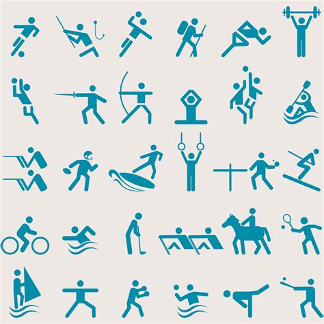 Stock photo premium de cartoons de desporto. Escolha a atividade física a praticar | Atlas da Saúde