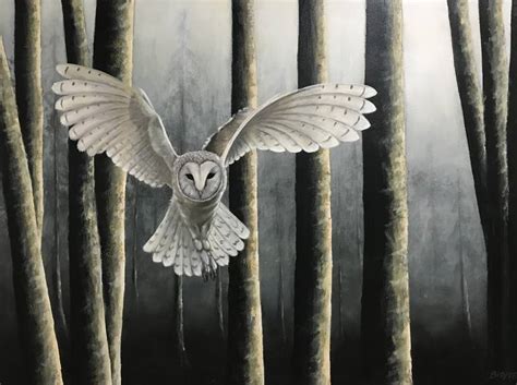 Night Owl Painting By Bisytes Art Saatchi Art