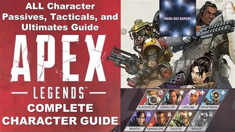Apex Legends Complete Character Guide All Passives Tacticals And
