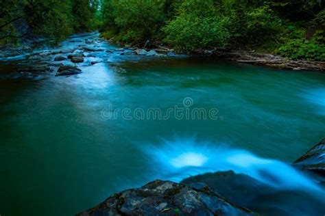 Waterfall On The River In The Mountains Stock Image Image Of Wonder