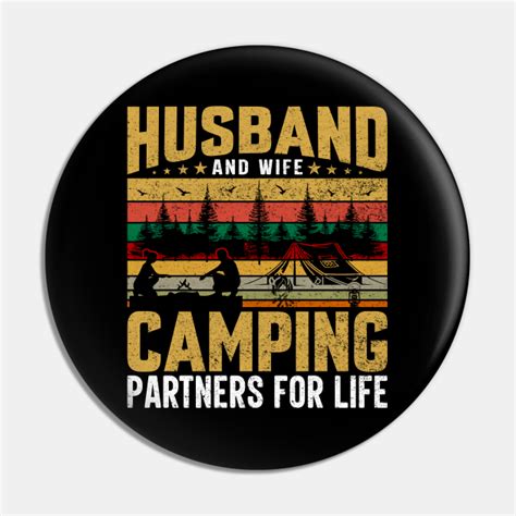 Husband And Wife Camping Partners For Life National Park Pin