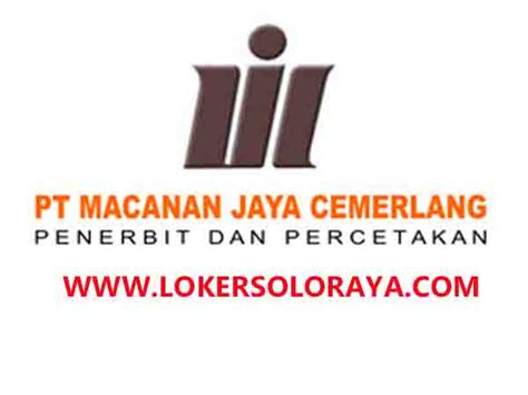 Dengan pelayanan oleh tenaga profesional kami selalu memberikan solusi dan kontribusi dengan. Lowongan Kerja Klaten Programmer Web, Sales Packaging, Teknisi di PT Macanan Jaya Cemerlang ...