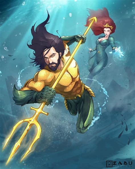 Aquaman And Mera By Rudyao Prideofgypsies Amberheard Aquaman Mera