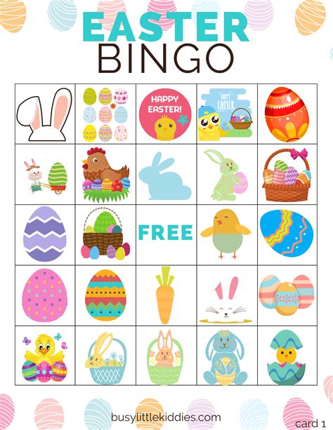 Easter Bingo Free Printable For Kids Busy Little Kiddies