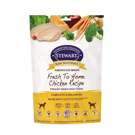 Choosing the right type of dog food for your dog is quite important, not only should your choice of dog food be palatable and taste yummy to your dog's liking. STEWART® RAW NATURAL FREEZE DRIED CHICKEN RECIPE 3.75 OZ ...