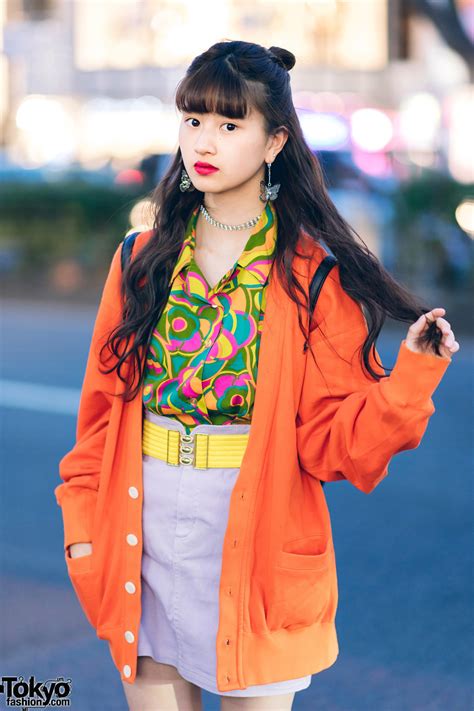 Japanese Pop Idol A Pon In Vintage Inspired Street Fashion W Butterfly