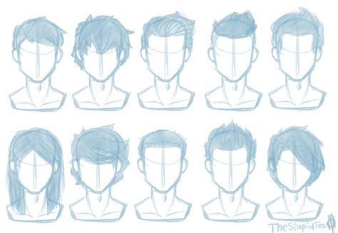 Random Hairstyles Male By Thestupidfox On Deviantart Drawing Male