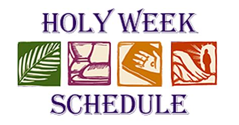 2019 Holy Week Schedule Blessed Sacrament Chapel Dublin City