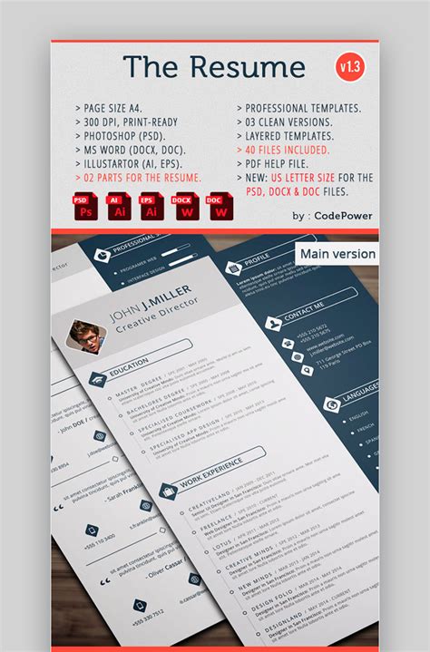 25 Awesome Resume Cv Templates With Beautiful Layout Designs 2020