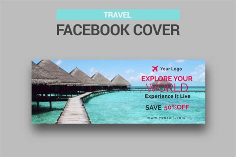 6 Travel Facebook Covers Creative Photoshop Templates Creative Market