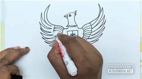 Cara Menggambar Burung Garuda Pancasila Dengan Mudah Untuk Sd Dan Tk
