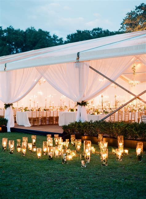 the most romantic ways to decorate your entire wedding with candles outdoor wedding pavillion
