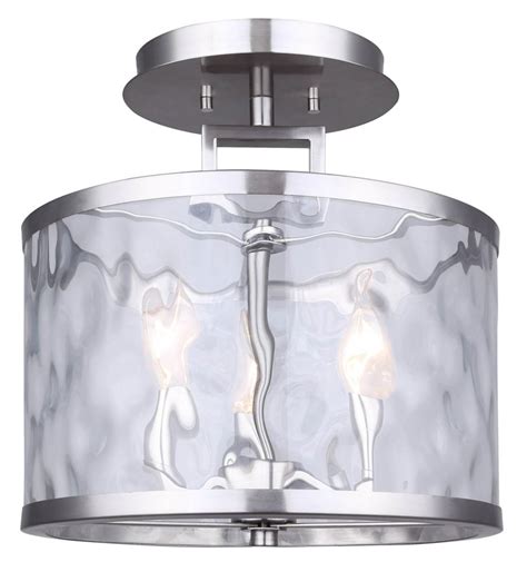 Get it as soon as tue, may 5. Canarm CALA 3-light brushed nickel semi-flush mount with ...