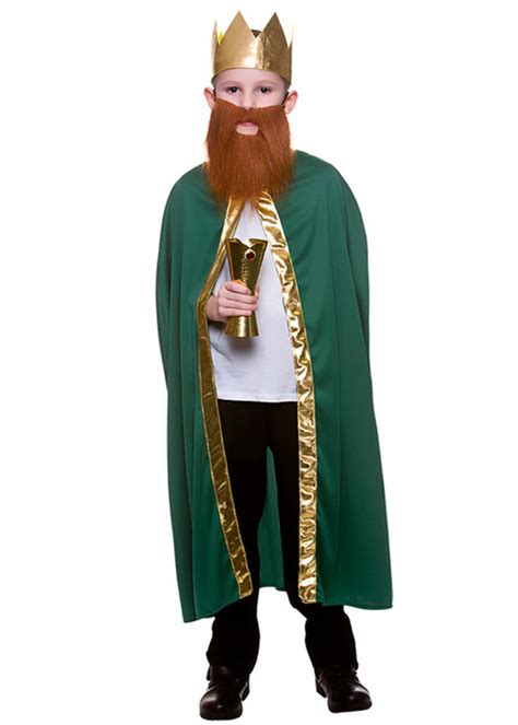 Childrens Nativity Green Kings Robe And Crown Egb 4929 Struts Party