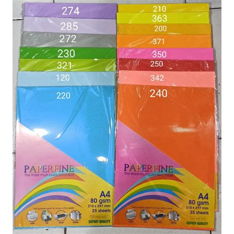 Jual Kertas Hvs Warna A4 Paperfine 80 Gram Indonesia Shopee Indonesia