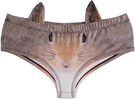 Gedashu Unterhosen Mode Tierohr Unterwäsche Eichhörnchen 3d Druck Sexy Höschen Frau Unterwäsche