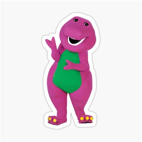 Barney The Dinosaur Sticker By Drparadox Redbubble
