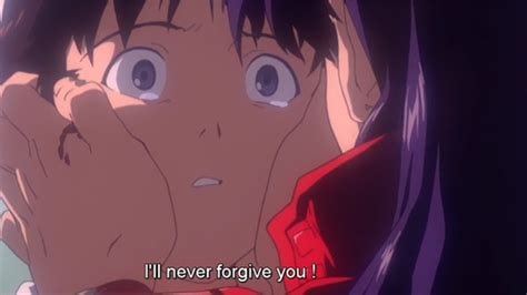 What Color • What Do You Think Misato Kissing Shinji And Saying