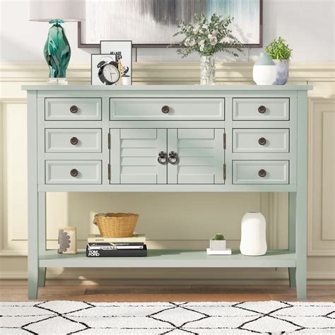 Buy 45 Console Table with Drawers, Farmhouse Entryway Tables, Buffet