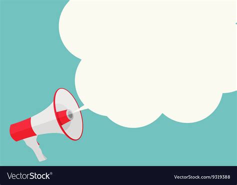 Megaphone With Speech Bubble Royalty Free Vector Image