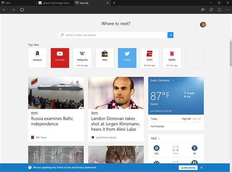 Microsoft Edges New Tab Page Is Broken In Its Current Form Ghacks